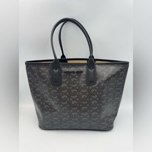 Michael Kors Jodie Small Tote Black MK‎ Logo Bag 11.5" x 8"